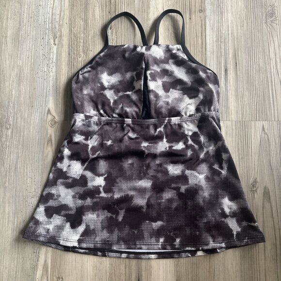 Nike Sports Tankini Swim Top With Racer Back And Zipper Size XS - Picture 1 of 6